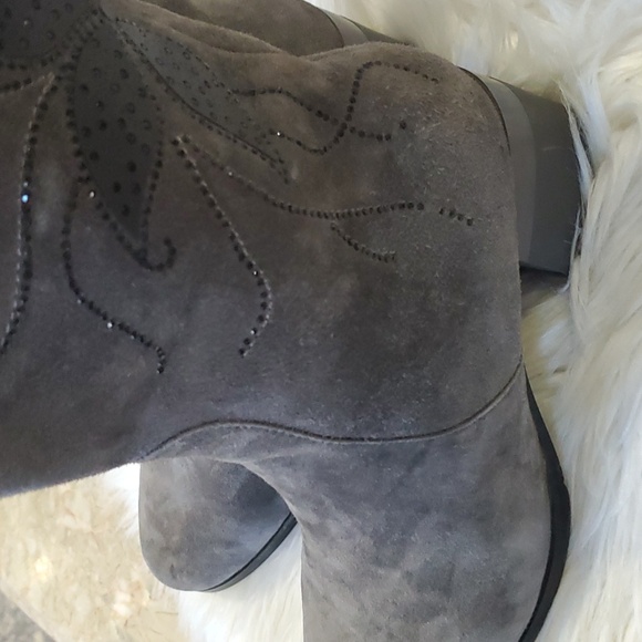 Bonetti  collection grey women's suade boots size 7 - Picture 4 of 16